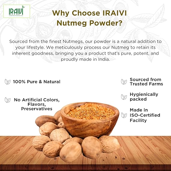 Iraivi Premium Nutmeg Powder 100g – Jaathikkaai Jaiphal for Flavor & Wellness
