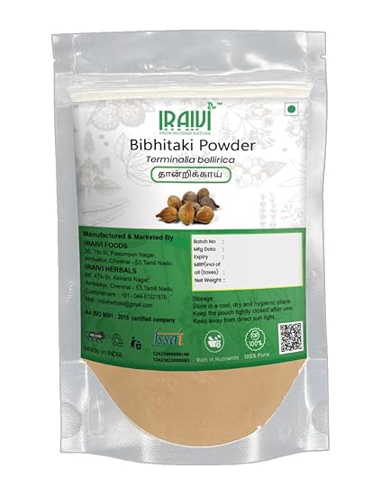 Iraivi Organic Bibhitaki Powder – Thandrikkai Baheda 100g
