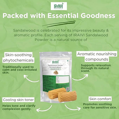 Iraivi Premium Sandalwood Powder 100g – Chandanam for Natural Skin Glow & Traditional Beauty Care
