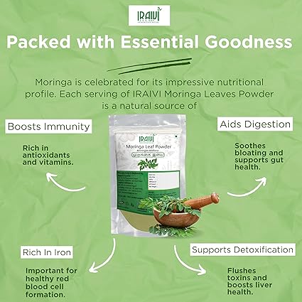 Pure Moringa Leaf Powder – Drumstick Leaves Superfood by Iraivi Organics